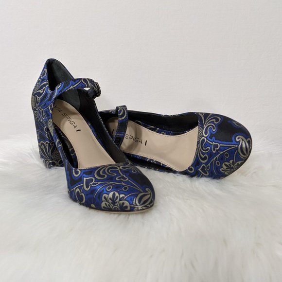 Rare Via Spiga Deanna Mary Jane Printed Heel - Picture 3 of 7